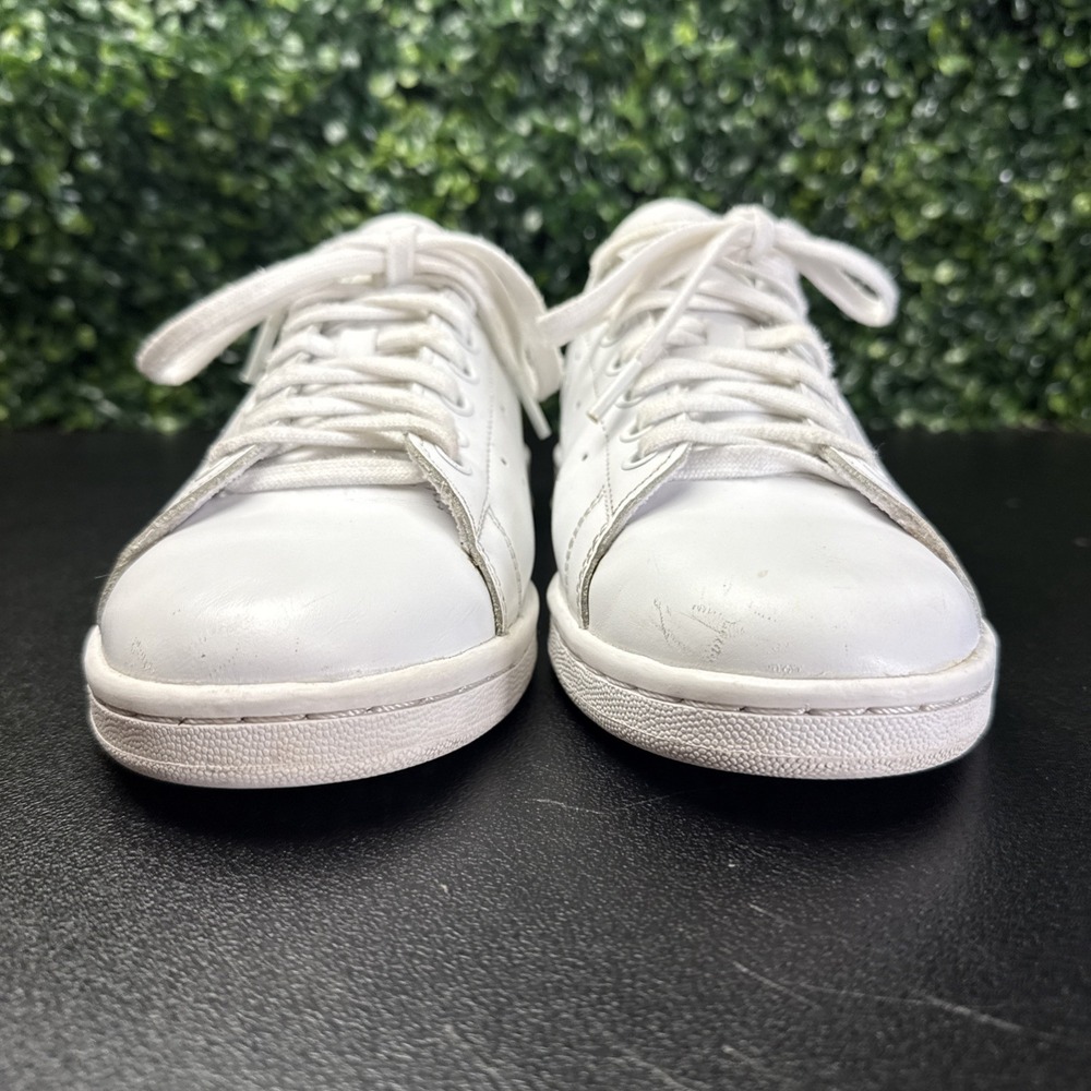 adidas Stan Smith Men's White Green Leather Sneakers Size 8 Breathable - Picture 2 of 10